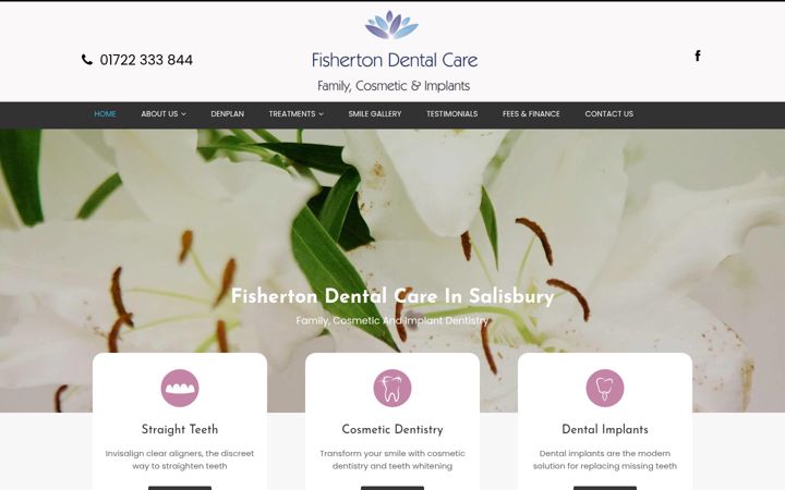 Screenshot of fishertondentalcare.co.uk