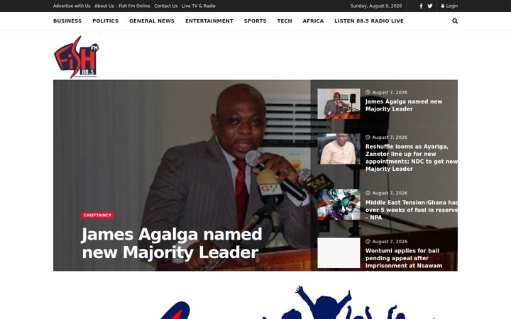 Screenshot of fishfmonline.com