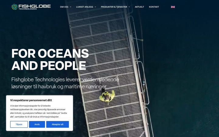 Screenshot of fishglobe.no