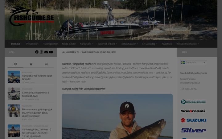 Screenshot of fishguide.se