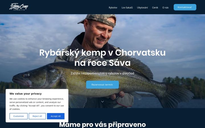 Screenshot of fishingcampcroatia.cz