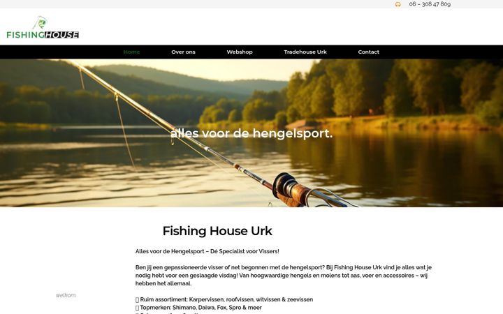 Screenshot of fishinghouse.nl