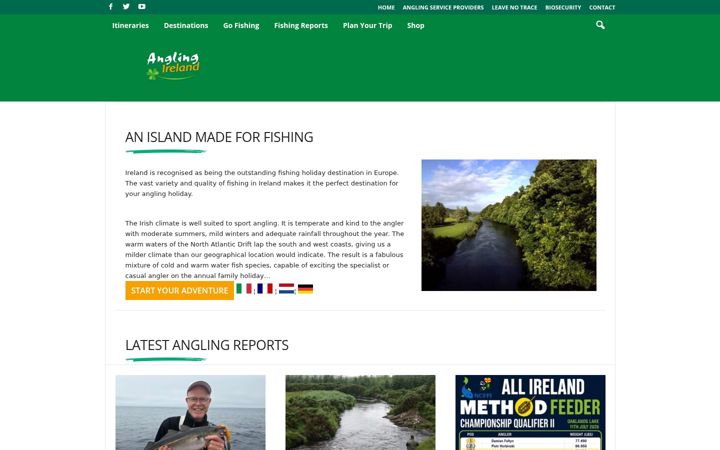 Screenshot ta' fishinginireland.info