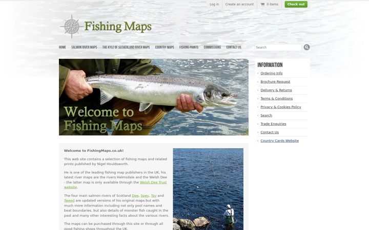 Snímek obrazovky fishingmaps.co.uk