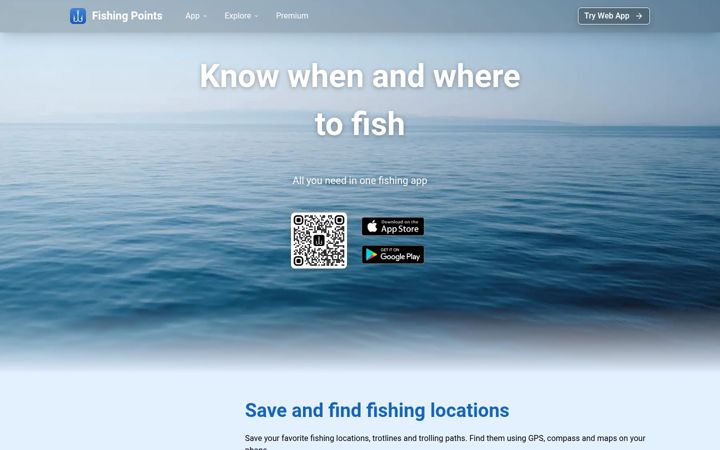 Screenshot of fishingpoints.app