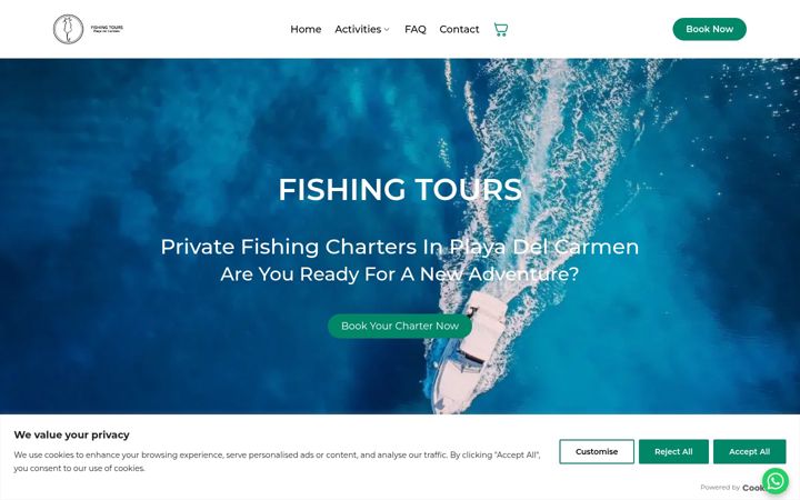 Screenshot of fishingtoursplayadelcarmen.com