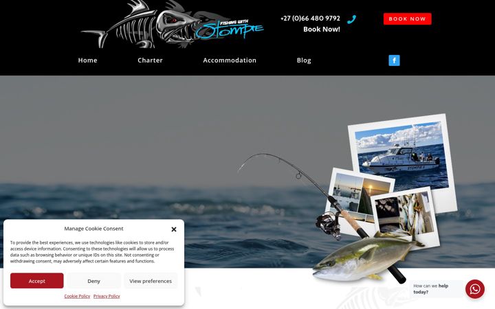 Screenshot of fishingwithstompie.com