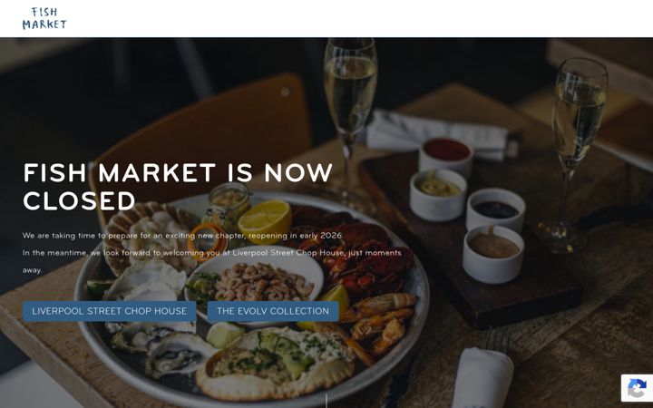 Screenshot of fishmarket-restaurant.co.uk
