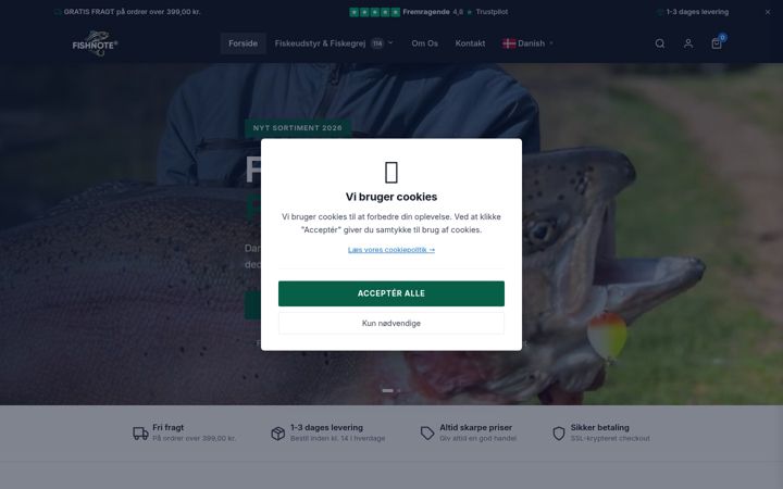 Screenshot of fishnote.dk