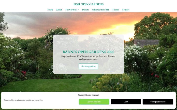 Screenshot of fishopengardens.org