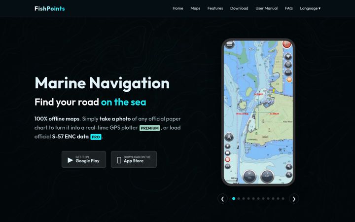Screenshot of fishpoints.net
