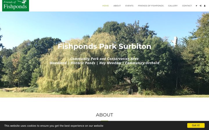 Screenshot of fishpondspark.org