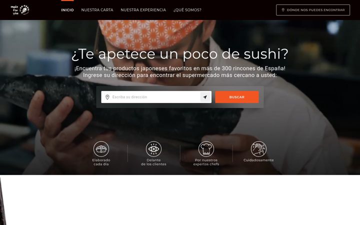 Skjámynd af fishsushi.es