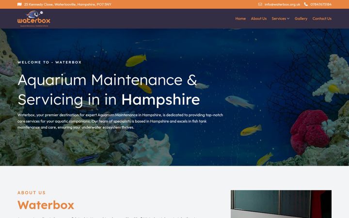 Screenshot of fishtankmaintenancehampshire.co.uk