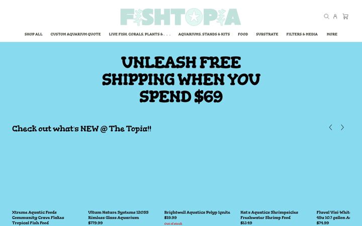 Screenshot of fishtopiakc.com
