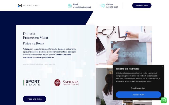 Screenshot of fisiatraroma.it
