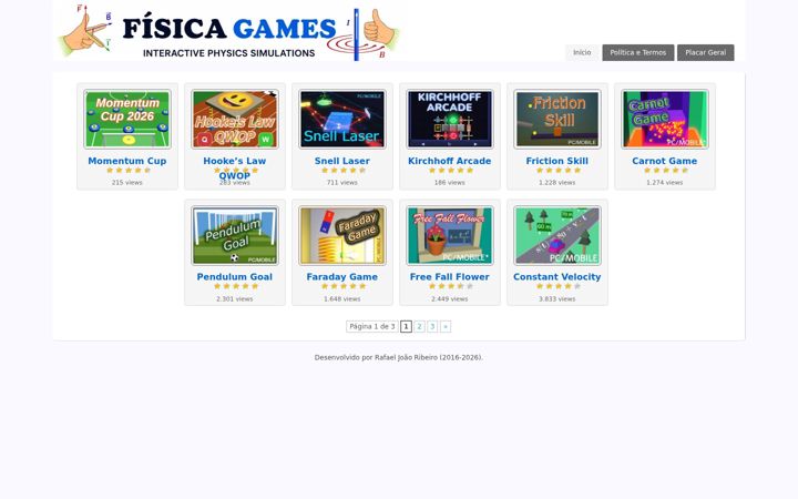 Screenshot ta' fisicagames.com.br
