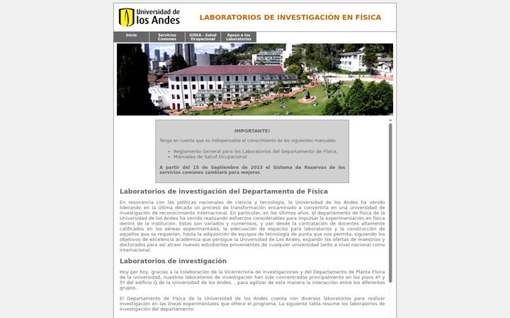 Capture d'écran de fisicalabsinvestigacion.uniandes.edu.co