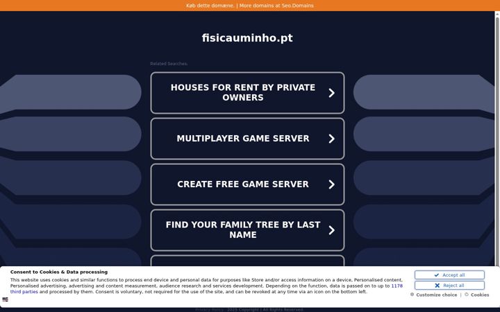 Screenshot of fisicauminho.pt