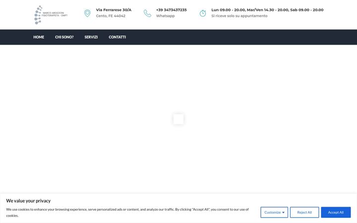 Screenshot of fisio-cento.it