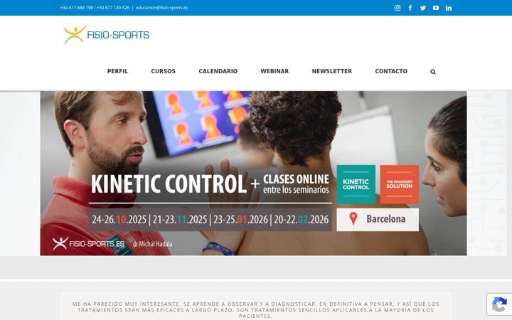 Skjámynd af fisio-sports.es