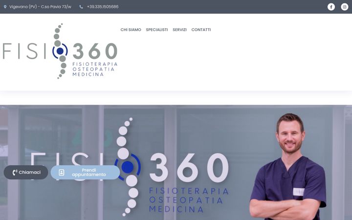 Screenshot of fisio360vigevano.com