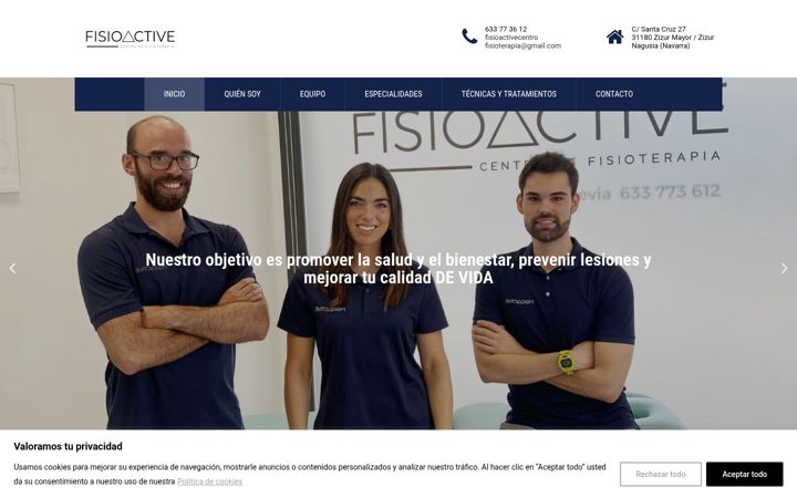 Skjámynd af fisioactivezizur.es