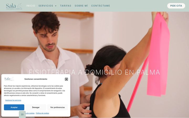 Screenshot of fisioadomiciliopalma.com
