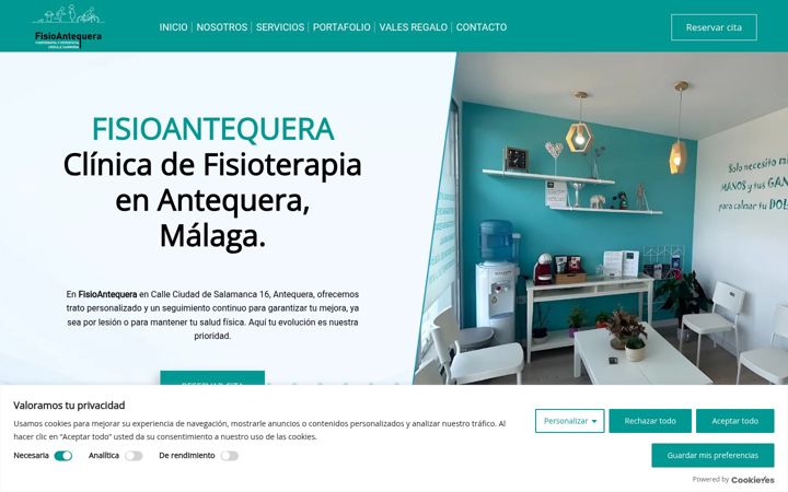 Screenshot of fisioantequera.com