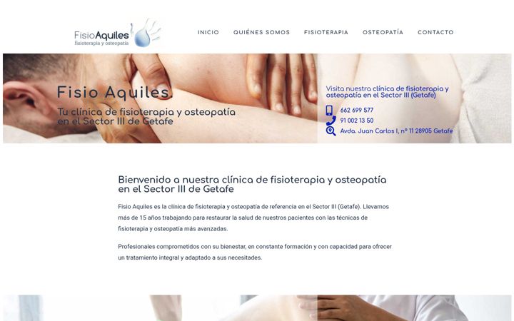 Screenshot of fisioaquiles.com