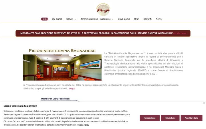Screenshot of fisiobagnarese.it