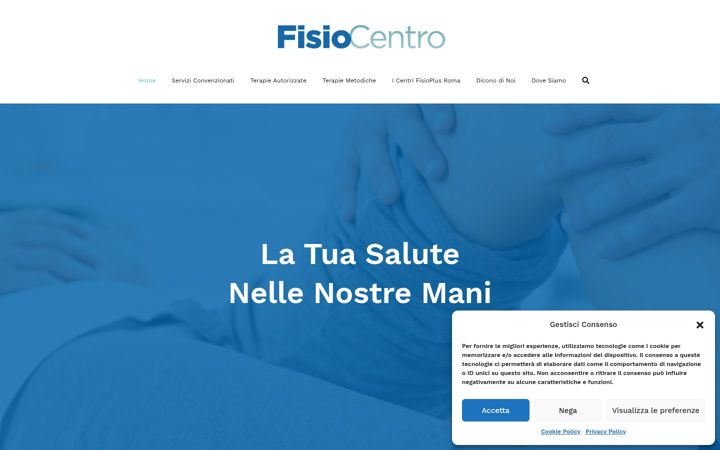 Snímek obrazovky fisiocentro.it