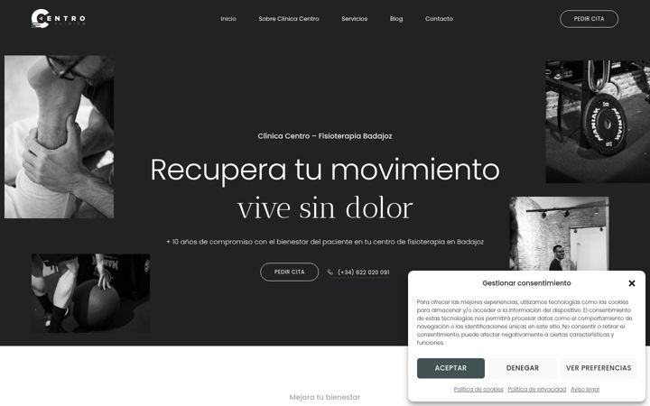 Screenshot of fisiocentrobadajoz.com