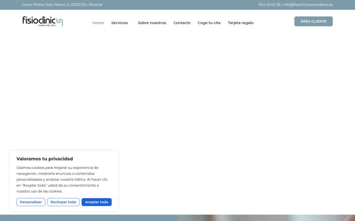 Screenshot von fisioclinicsoniadelrio.es