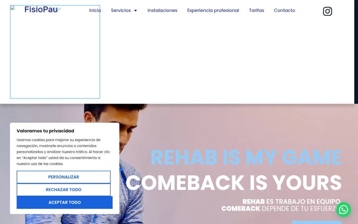 Screenshot of fisiodeportivapau.es