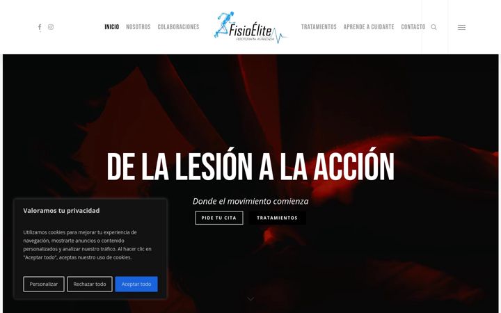 Screenshot of fisioelite.es