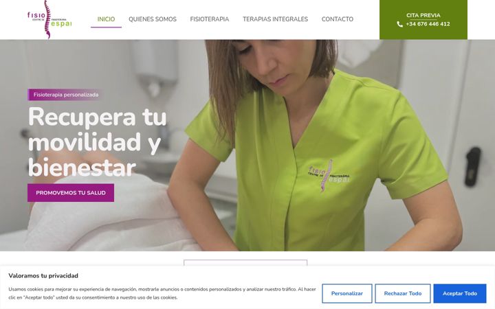 Screenshot of fisioespaisantjoandemoro.com