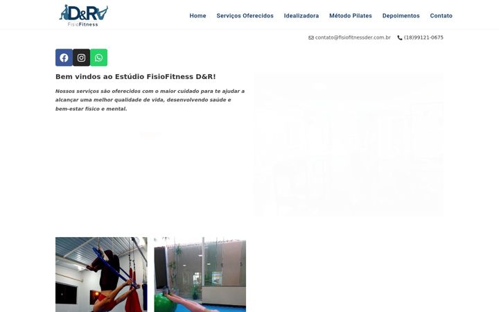 Screenshot of fisiofitnessder.com.br