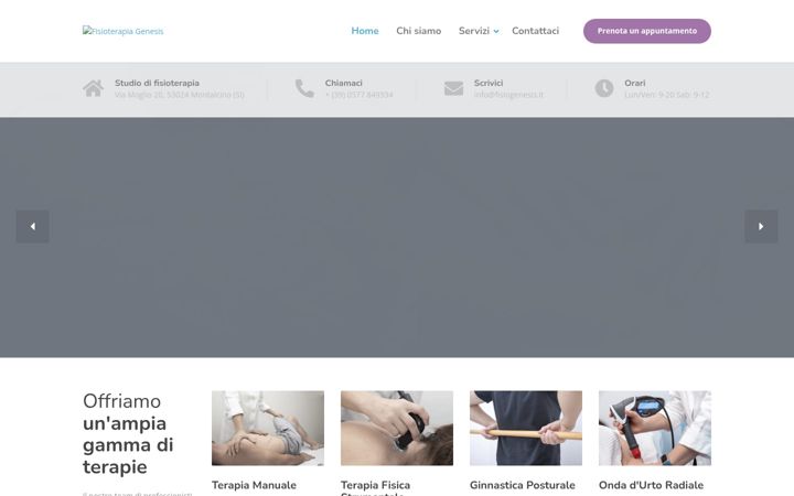Screenshot of fisiogenesis.it