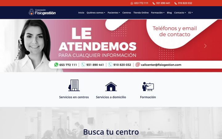 Screenshot of fisiogestion.com