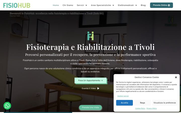 Screenshot of fisiohubtivoli.it