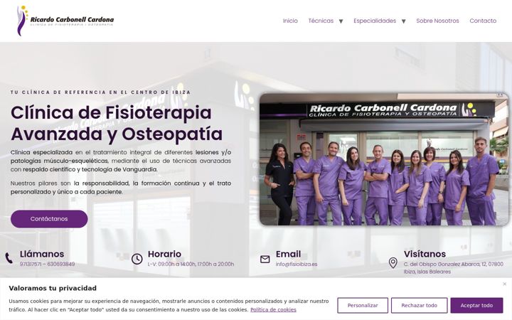 Screenshot of fisioibiza.es