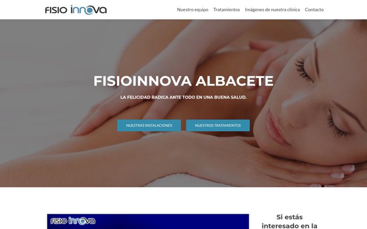 Screenshot of fisioinnovaalbacete.com