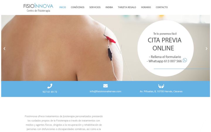 Screenshot of fisioinnovahervas.com
