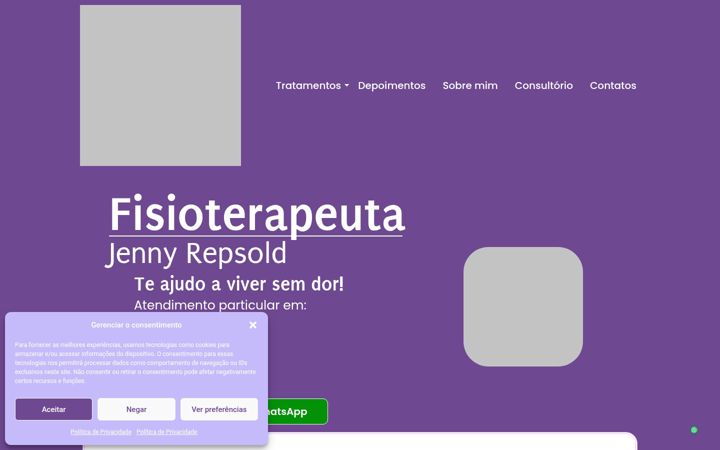 Screenshot of fisiojennyrepsold.com.br