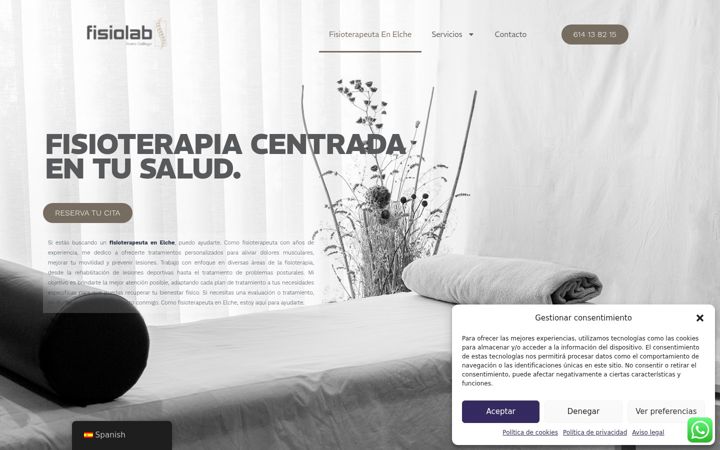 Screenshot of fisiolabelche.com