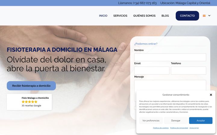 Screenshot von fisiomalagadomicilio.es