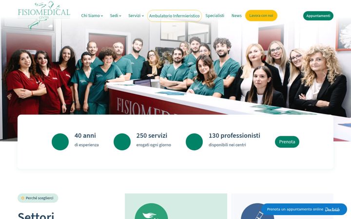 Screenshot of fisiomedical.it