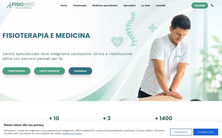 Screenshot of fisiomedinsubria.it