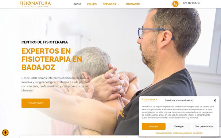 Screenshot of fisionaturabadajoz.es